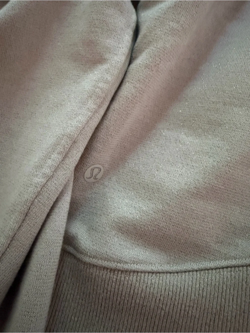 Lululemon Athletica Neutral Beige Cropped Pullover Sweatshirt